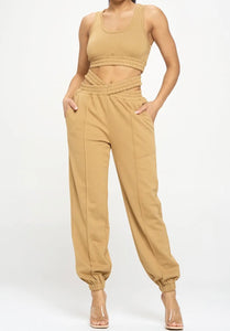 Tan 2 Piece Set